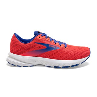 Brooks Launch 7 รองเท้าวิ่งถนน ผู้หญิง สีส้มน้ำเงิน แบบหน้าปกติ