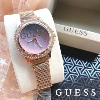 **Nuae_shop** Guess ขอบเพชรหน้าปัดกลิตเตอร์  รหัสสินค้าGU1902