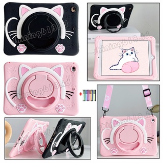 For iPad Mini 1 2 3 4 5 6 Air 2 3 4 9.7 2017/2018 Pro 10.5 10.9 11 7th/8th/9th Generation 10.2 2019/2020/2021 Kids Soft Case 360 Rotation Stand Cover