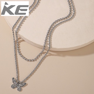 Jewelry temperament geometric three-dimensional necklace female popular creative hollow butter