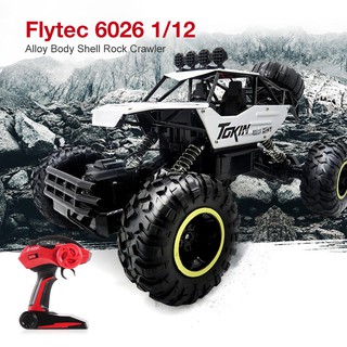 รถบังคับวิทยุ Rock Crawler RC Buggy ตัวถังอัลลอย ตัวรถขนาดใหญ่ อัตราส่วน 1/12 ใช้คลื่น 2.4 G - Flytec 6026_สีเงิน