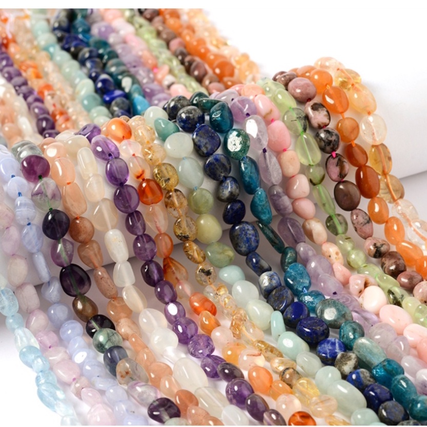 ลูกปัดหินควอตซ์ธรรมชาติ 8-11 มม. 40 ซม. หลากสีสัน สําหรับตกแต่ง DIY