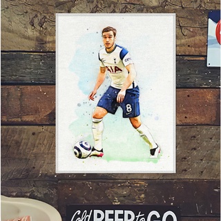 โปสเตอร์ ผ้าแคนวาส แฮร์รี่ วิงค์ส (2) ทีมทอตนัมฮอตสเปอร์ Harry Winks Tottenham Hotspurs ภาพวาด ศิลปะ นักบอล นักฟุตบอล