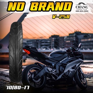 70/80-17 รุ่นB258 ยี่ห้อNO BRAND ยางใหม่เกรดB ปีเก่า สำหรับรถLXR , YZF R15