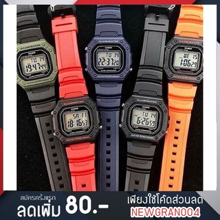 CASIO ของแท้ 100% รุ่น W-218H นาฬิกาข้อมือผู้ชาย สายเรซิ่น พร้อมกล่อง รับประกัน 1ปี มีหลายสี