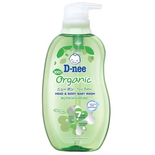 D-nee Organic New Born Head &amp; Body Baby Wash ดีนี่ สบู่เหลวอาบน้ำและสระผมเด็ก ออร์แกนิค นิวบอร์น 380 มล. เด็กแรกเกิด