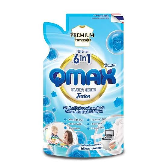 QMAX น้ำยาซักผ้าสูตรเข้มข้นใช้ได้ทั้งเด็กและผู้ใหญ่ 300ml.