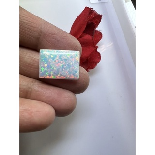 Opal Lab made 12x16mm Milk White