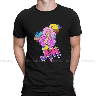 เสื้อยืดวินเทจเสื้อยืดคอกลม ผ้าฝ้าย 100% พิมพ์ลายกราฟฟิค JEM and the Holograms RETRO 80S JEM สไตล์วินเทจ ขนาดใหญ่ สําหรั