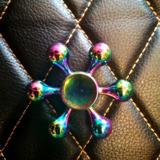 Hand spinner โลหะ สีรุ้ง หมุนนิ่ม