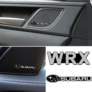 สติกเกอร์อลูมิเนียม รูปตราสัญลักษณ์ สําหรับตกแต่งภายในรถยนต์ Subaru WRX XV Impreza Tribeca จํานวน 4 ชิ้น ต่อชุด