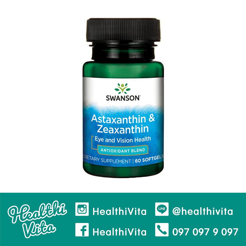Swanson Astaxanthin 4 Mg.& Zeaxanthin 4 Mg. 60 Sgels EXP. 09/22