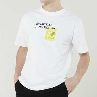 TWENTYSECOND เสื้อยืดแขนสั้น LETS GO LIVING รุ่น Everyday Routine - ขาว / White