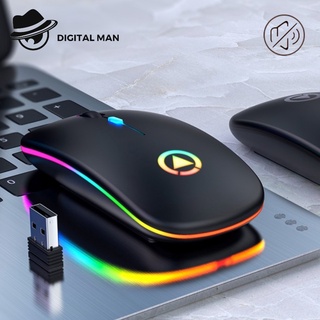 Yindiao Silent Wireless Mouse เมาส์ไร้สาย เมาส์บลูทูธ RGB light #Digital Man