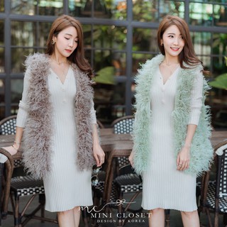 เสื้อกั๊กเฟอร์ขนนุ่มนิ่ม optionที่ต้องมีติดตัวไป ตปท👒Faux Fur Waiscoat👒