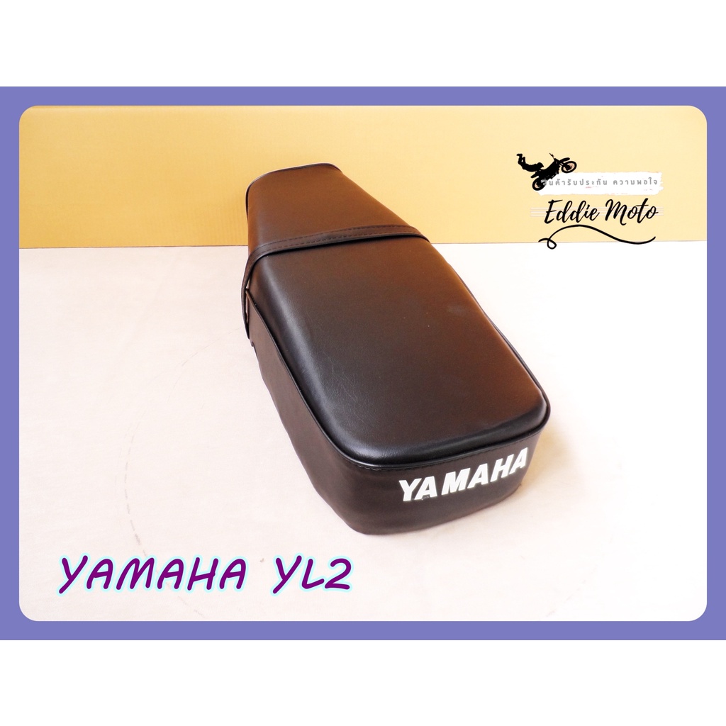 "BLACK" COMPLETE DOUBLE SEAT Fit For YAMAHA YL2 // เบาะ สีดำ หนังพีวีซี ผ้าเรียบ
