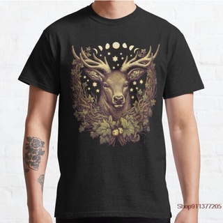 เสื้อยืด - ผู้ชายเสื้อยืด CERNUNNOS STAG STRING 100% ผ้าฝ้ายฤดูร้อน s เสื้อยืด COOL เสื้อยืดร็อคฮิ