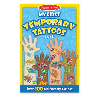 Tattoo 100 ชิ้น สำหรับเด็กชาย : Melissa &amp; Doug Temporary Tattoos Blue