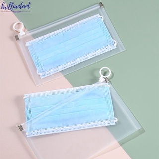 1/3/5pcs wholesale Mask Facemask Storage Bag Mask Zipper Bag Waterproof Portable  Mask Keeper Orginazer Bag Waterproof Zipper Bag 口罩收纳袋 brilliantant