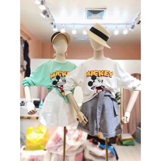 New mm crop t-shirt เสื้อครอปมิกกี้ สุดน่ารัก