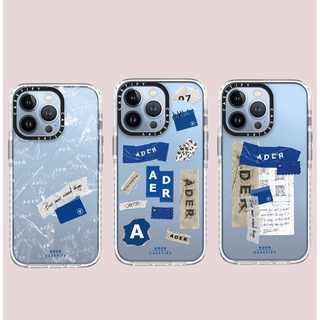 Ader Casetify เคสโทรศัพท์ซิลิโคน แบบนิ่ม ลายฉลากสติกเกอร์ สําหรับ For iPhone 14 Plus 14Pro 11 12 13 Pro Max