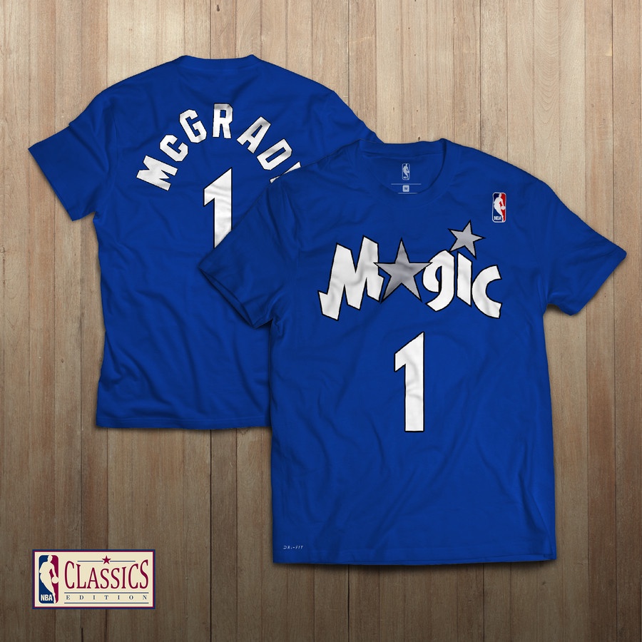 NBA ORLANDO MAGIC 1 TRACY MCGRADY BLUE TSHIRT / เสื้อบาสเก็ตบอลสําหรับผู้ชายและผู้หญิง