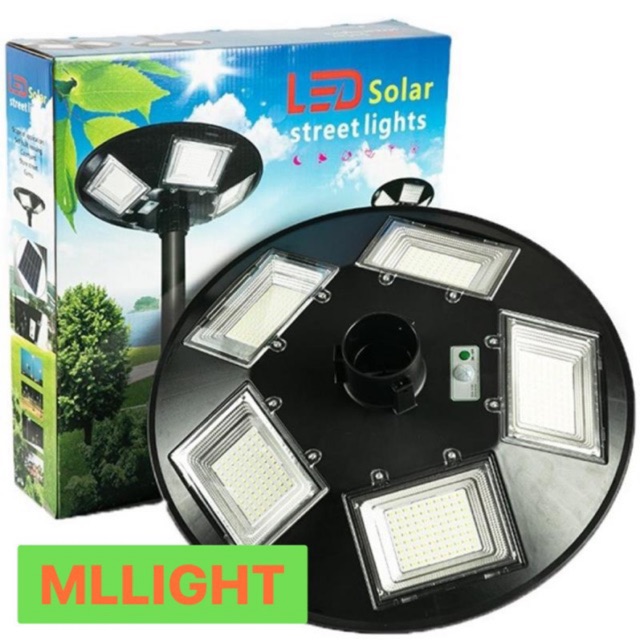 ไฟสนาม 5 ทิศทาง 400LED ไฟโซล่าเซลล์ 500wแสงขาว  solar led ufo 500w squarelight ไฟUFO500wมีราคาส่ง สอ