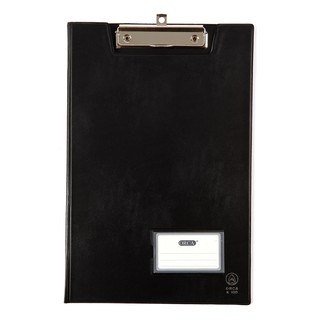 คลิปบอร์ดหนังเทียม F4 สีดำ ออร์ก้า K-100 Clipboard Leatherette F4 Black Orka K-100