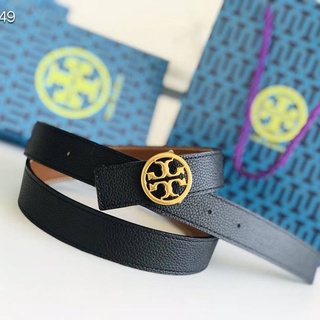 Tory BURCH เข็มขัดหนังสองด้าน แฟชั่นสําหรับผู้หญิง