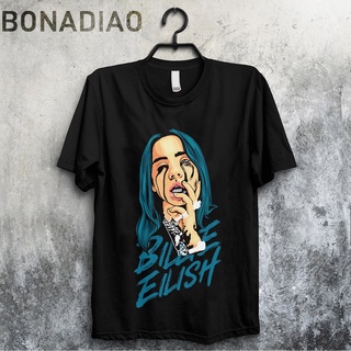 เสื้อยืด พิมพ์ลาย Awesome Ocean Eyes Billie Eilish สไตล์ฮิปสเตอร์ สําหรับผู้ชาย เพาะกาย