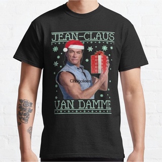 เสื้อยืดโอเวอร์ไซส์ใหม่ เสื้อยืดผ้าฝ้าย 100% พิมพ์ลาย Jean Claus Van Damme Christmas Jmplfj70Dicghp71 สําหรับผู้ชาย XS-3