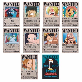 โปสเตอร์ตกแต่งผนังบ้านลายการ์ตูนอนิเมะ One Piece 10ชิ้น/ชุด