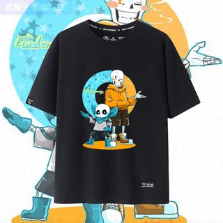 เสื้อยืด Undertale anime sans game undertale รองรอบชายและหญิงเสื้อยืดแขนสั้นผ้าฝ้าย