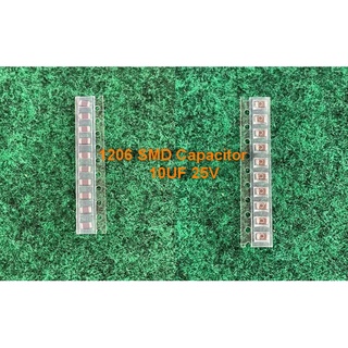 1206 SMD Capacitor  10UF 25V , 10UF 50V   จำนวน 10 เม็ด