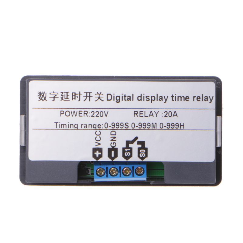 Timer Module Dual Digital LED Display Time Switch 0-999s 0-999m 0-999h ...