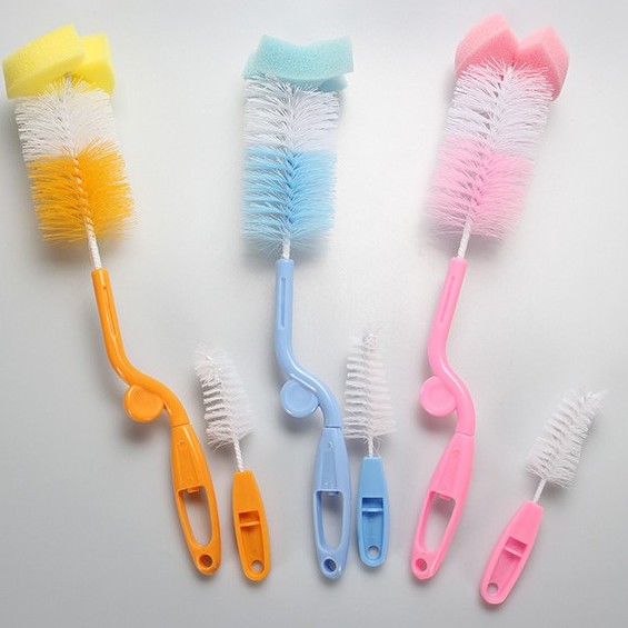 🔥[ พร้อมส่ง ]🔥 แปรงล้างขวดขวดนมและอุปกรณ์ (ชุด2ชิ้น) ทำความสะอาด  1ชุด/2ชิ้น - รูปที่ 4