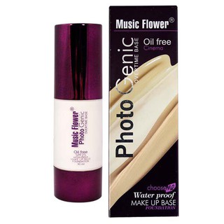 รองพื้น Music flower photogenic overtime foundation oil free spf 25 30ml. รองพื้นคุมมันของแท้ กันน้ำ เนียนเด้งตลอดวัน