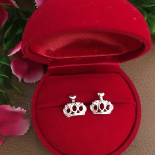 Crown stud earring Princess earring 92.5% silver