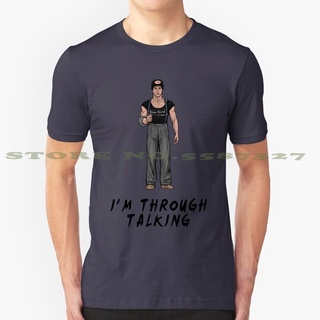 tshirtเสื้อยืดคอกลมฤดูร้อนเสื้อยืด พิมพ์ลายกราฟฟิค IM Through Talking 1987 Hawk-S Lincoln Hawks Blaster Bull Arm Wrestl