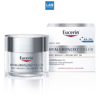 Eucerin Hyaluron (3X) Filler Day Bright Cream SPF30 50 ml. - ฟิลเลอร์ เนื้อแน่น ยืดหยุ่นสูง เติมริ้วรอยลึก ผิวแน่นเด้งกระชับ เนียนกระจ่างใส