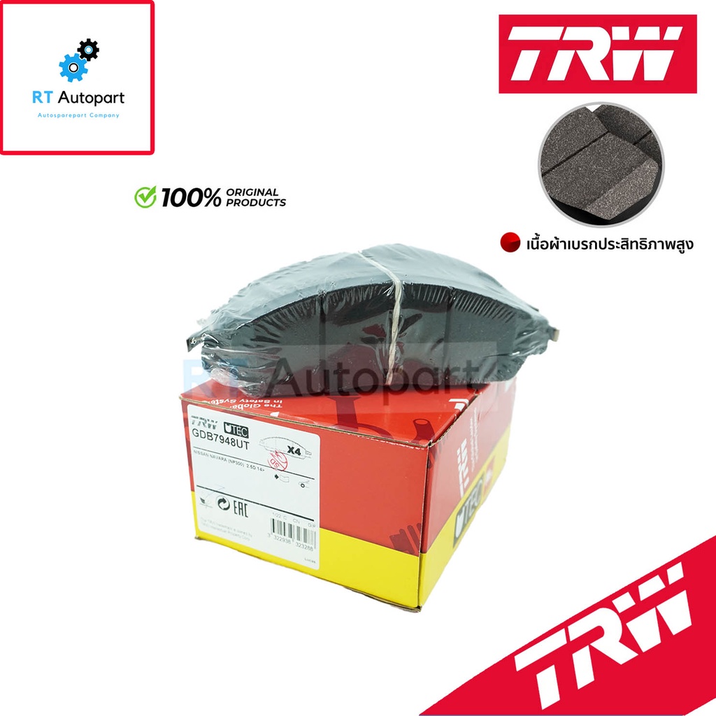 TRW ผ้าดิสเบรคหน้า Nissan Navara NP300 ปี14-21 Terra ปี18-22 เกรด UTEC / ผ้าเบรค ผ้าเบรค / GDB7948UT