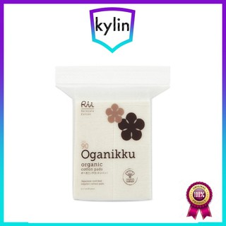 Rii no.90 Oganikku Origanic Cotton Pads 80 pcs. สำลีแผ่นออร์แกนิค ขนิดไม่ฟอกขาว ส่งตรงจากประเทศญี่ปุ่น