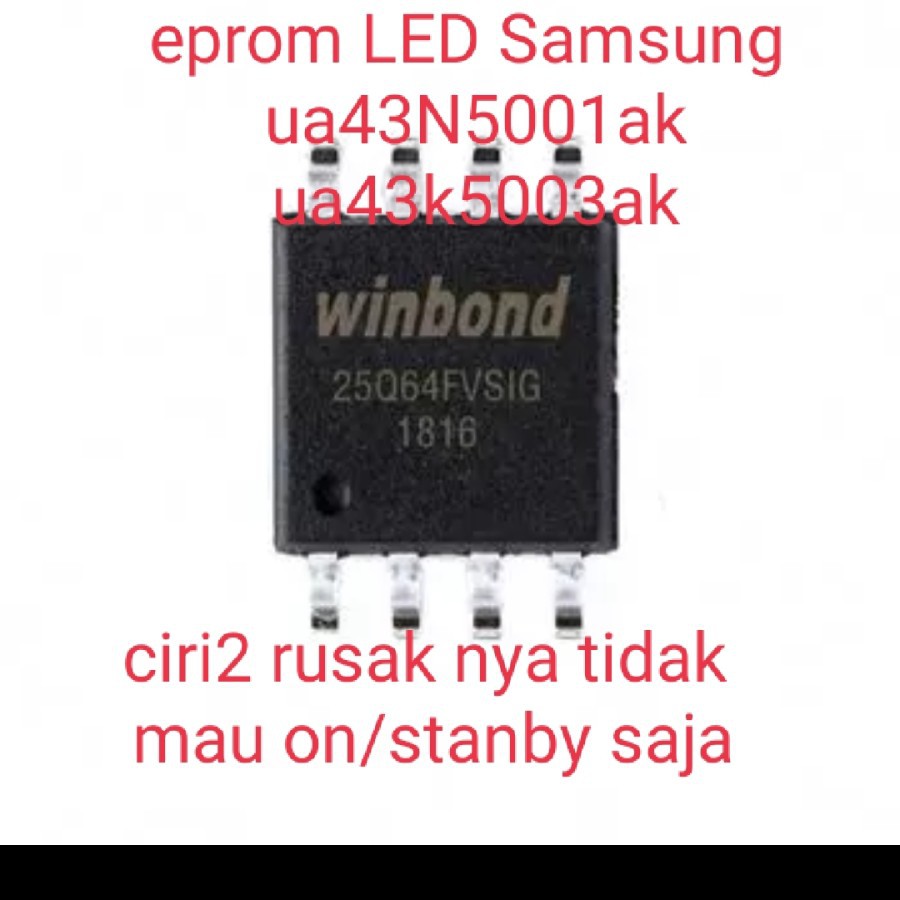 Eprom หน่วยความจําทีวี LED Samsung ua43N5001ak ua43N5003ak ua43N5003 43N5001