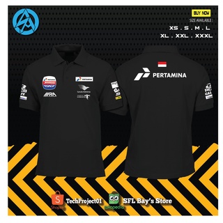 ใหม่ เสื้อโปโล Pertamina Mandalika SAG Racing Team คุณภาพดี