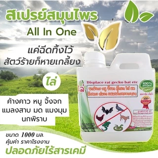ไล่นก ไล่หนู จิ๊กจก มด แมลงสาบ แมลงวัน-หวี่ (1 ลิตร ) (MG-1) สเปรย์ ออ อิน วัน organic ปลอดภัยต่อผู้ใช้และสัตว์เลี้ยง