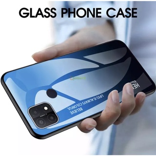 [ส่งจากไทย] Case Realme C25 C25Y C21Y เคสเรียวมี เคสกระจกสองสี เคสเงาไล่สี ขอบนิ่ม TPU CASE เคส สีกระจกเทมเปอร์ปลอกแก้วฝ