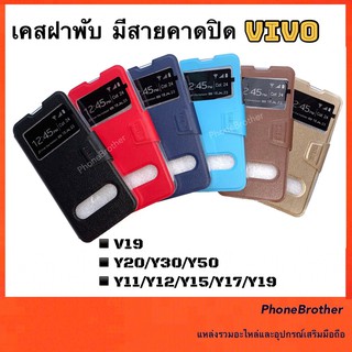 เคสฝาพับ เปิดด้านข้าง โชว์หน้าจอ VIVO Y11 Y12 Y15 Y17 Y19Y20 Y21 Y1S Y3S Y33S Y12S Y15S Y30 Y50