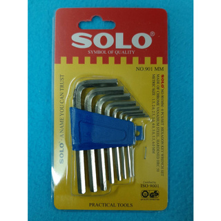 ประแจหกเหลี่ยม SOLO NO.901 MM 1.5-6 mm (KW110n) รับประกันของแท้ 100%