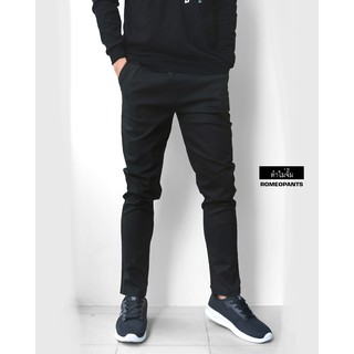 ราคากางเกงจ๊อกเกอร์ RomeoPants ผ้ายืดCottonspandex Jogger Pants กางเกงขาไม่จั้มเอวยืด