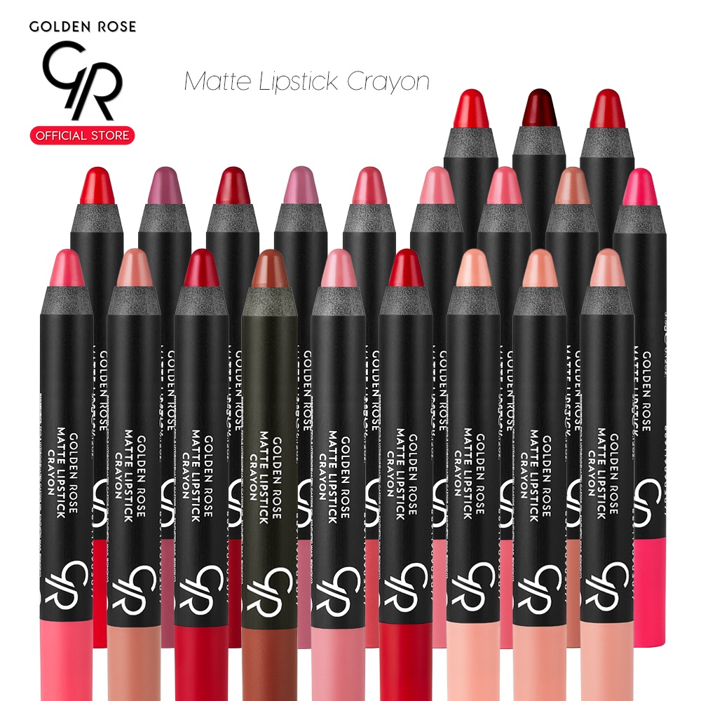(ขายดีที่สุด)GoldenRose โกลเด้น โรส ลิปดินสอ แมท ลิปสติก เครยอน Matte Crayon Lips (โค้ดAY9L44 ลด45 ขั้นต่ำ300)